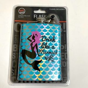 NWT Spencer’s Barware “Drink like a Mermaid” Flask